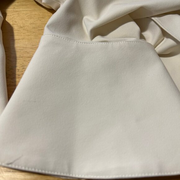 Cinq à Sept Cream Blouse- knotted front - Picture 10 of 15